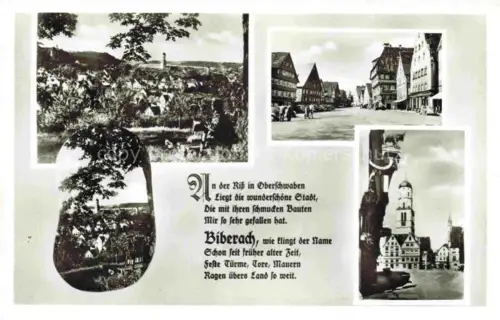 AK / Ansichtskarte BIBERACH  Riss BW Panorama Ortspartie Kirche