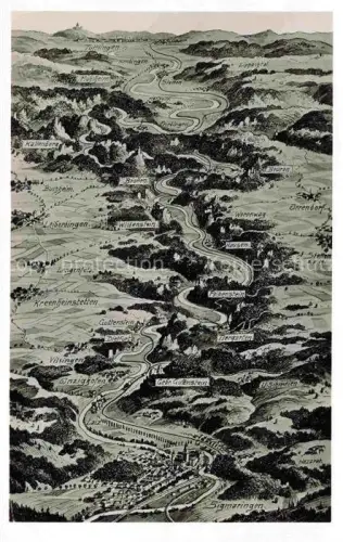 AK / Ansichtskarte Sigmaringen BW Panoramakarte