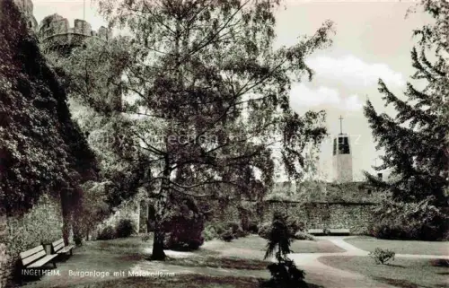 AK / Ansichtskarte Ingelheim Rhein Burganlage mit Malakoffturm
