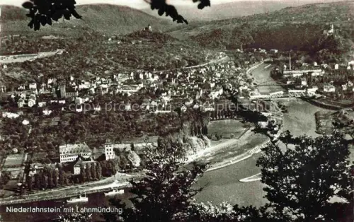 AK / Ansichtskarte Niederlahnstein Lahnstein Rheinland-Pfalz mit Lahnmuendung