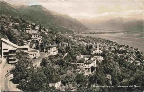 AK / Ansichtskarte Orselina Locarno TI Madonna del Sasso Fliegeraufnahme