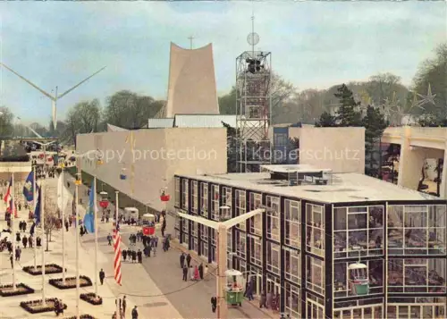 AK / Ansichtskarte Exposition Bruxelles 1958 Civitas Dei Kirche Glockenspiel Pavillonen 