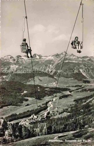 AK / Ansichtskarte Sessellift Chairlift Telesiege Pontresina Pilz 