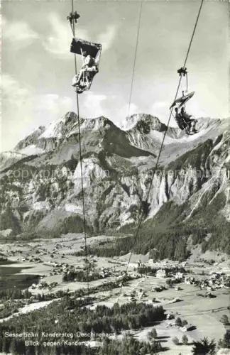 AK / Ansichtskarte Sessellift Chairlift Telesiege Kandersteg Oeschinensee 
