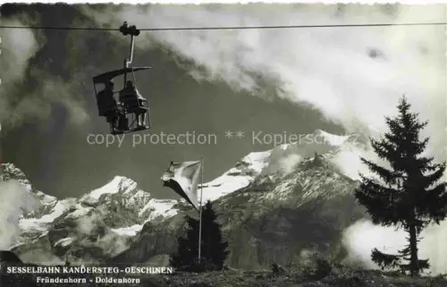 AK / Ansichtskarte Sessellift Chairlift Telesiege Kandersteg Oeschinen Fruendenhorn Doldenhorn