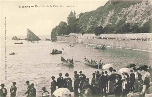 AK / Ansichtskarte BIARRITZ 64 Pyrenees Atlantiques Un coin de la Côte des Basques