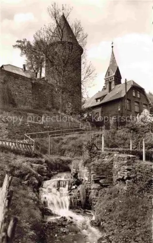 AK / Ansichtskarte Olpe  Stadt Partie am Hexenturm Wasserfall
