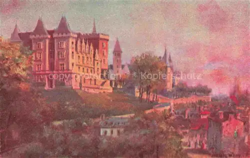 AK / Ansichtskarte PAU 64 Pyrenees-Atlantiques Château Dessin Kuenstlerkarte