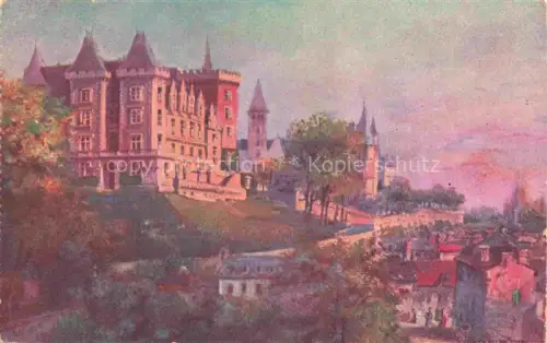 AK / Ansichtskarte PAU 64 Pyrenees-Atlantiques Château Dessin Kuenstlerkarte