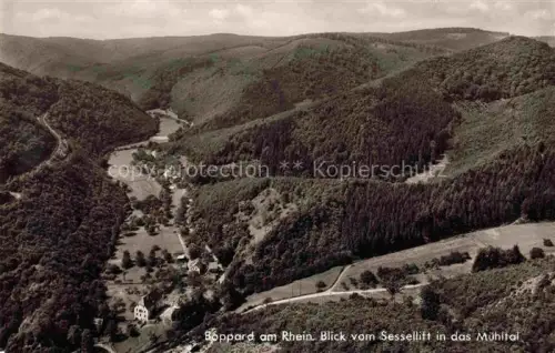 AK / Ansichtskarte Boppard Rhein Rheinland-Pfalz Panorama Blick vom Sessellift in das Muehltal