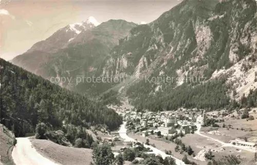AK / Ansichtskarte St-Niklaus St-Nicolas VS Panorama Blick gegen Mettelhorn und Brunegghorn Walliser Alpen