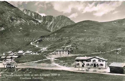 AK / Ansichtskarte Oberalp-Passhoehe 2762m GR Oberalp-Hospiz mit Crispalt Gasthaus Passhoehe