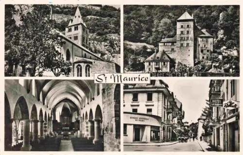 AK / Ansichtskarte St-Maurice  Valais VS Vues d'ensemble Centre Eglise Intérieur