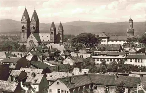 AK / Ansichtskarte BAD HOMBURG von der Hoehe Hessen Ansicht mit Erloeserkirche und Schloss