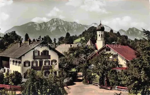 AK / Ansichtskarte Kochel am See Bayern Motiv mit Kirche Blick gegen Herzogstand