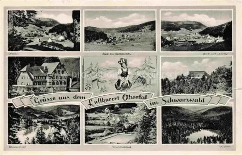 AK / Ansichtskarte Obertal Baiersbronn Freudenstadt BW Panorama Gasthof Adler Mummelsee Buhlbachtal Schwimmbad Obertalblick Wildsee