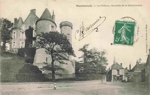 AK / Ansichtskarte Montmirail Mamers 72 Sarthe Le Chateau vue prise de la Gendarmerie