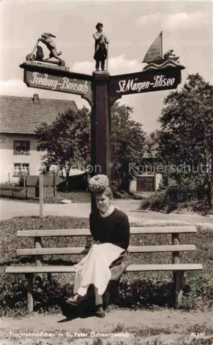 AK / Ansichtskarte St Peter Schwarzwald Kurioser Wegweiser Parkbank