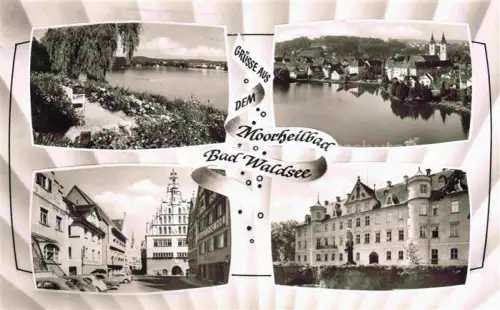 AK / Ansichtskarte Bad Waldsee Seepartien Rathaus Schloss Kurhaus