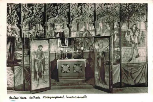 AK / Ansichtskarte GOSLAR Harz Niedersachsen Rathaus Huldigungssaal Trinitatiskapelle