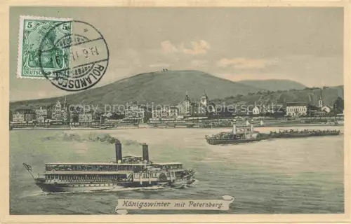 AK / Ansichtskarte Koenigswinter Rhein mit Petersburg