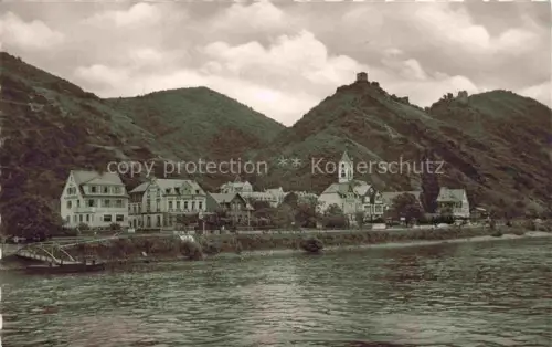 AK / Ansichtskarte Bornhofen Kamp Rhein Rheinland-Pfalz mit Blick auf die feindlichen Brueder Ruine Sterrenberg und Liebenstein