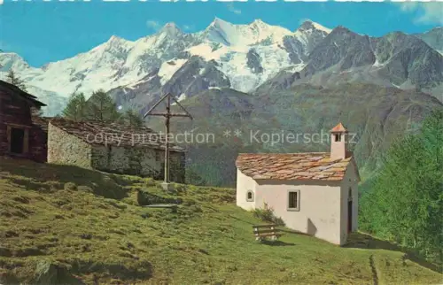 AK / Ansichtskarte Saas-Tal Saas-Fee VS Triftalm Alphubel Taeschhorn Dom Lenzspitze Nadelhorn Ulrichshorn Gemshorn