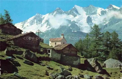 AK / Ansichtskarte Saas-Grund VS Trift Alp mit Blick zur Mischabelgruppe