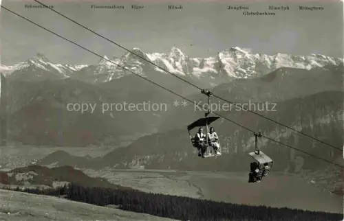 AK / Ansichtskarte Sessellift Chairlift Telesiege Beatenberg Niederhorn 