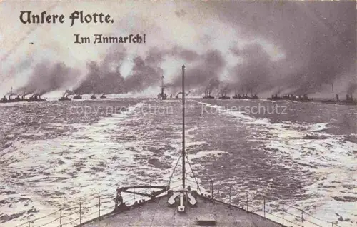 AK / Ansichtskarte Marine  Warships Unsere Flotte Im Anmarsch