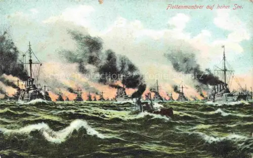 AK / Ansichtskarte Marine WK1 Flottenmanoever auf hoher See