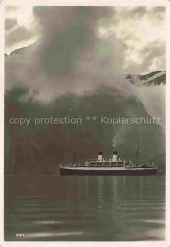 AK / Ansichtskarte Dampfer Oceanliner Norge Parti fra Sognefjorden