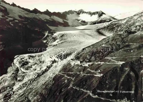 AK / Ansichtskarte Gletscher Ferner Glacier Glaciar Ghiacciaio-- Rhonegletscher Furkastrasse