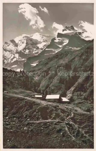 AK / Ansichtskarte Duerrenberg Kiental Kienthal Frutigen BE Berghaus Blick gegen Bluemlisalp Wilde Frau Berner Alpen