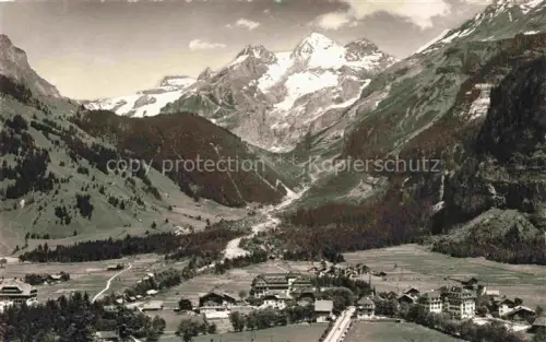 AK / Ansichtskarte Kandersteg BE Panorama Blick gegen Bluemlisalp Berner Alpen
