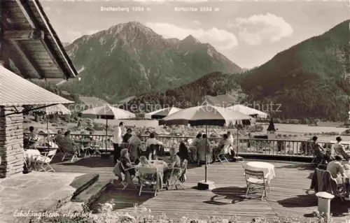 AK / Ansichtskarte Bad Hindelang Erholungsheim Alpenhof Terrasse Blick gegen Breitenberg Rotspitze