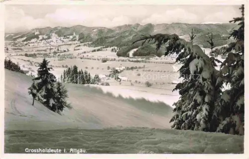 AK / Ansichtskarte Grossholzleute Isny BW Winterpanorama Allgaeuer Alpen