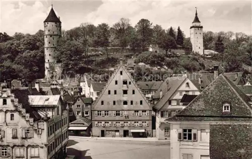 AK / Ansichtskarte BIBERACH  Riss BW Kapellenplatz Blick auf weissen Turm und Gigelturm