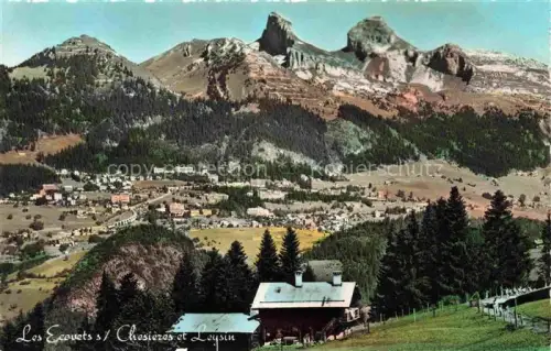 AK / Ansichtskarte Les Ecovets Chesieres VD und Leysin Panorama Alpen