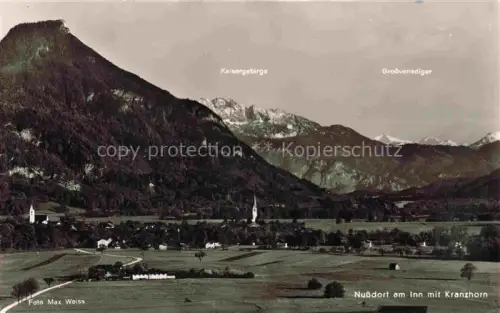 AK / Ansichtskarte Nussdorf Inn Rosenheim Bayern Panorama Blick gegen Kranzhorn Kaisergebirge Grossvenediger