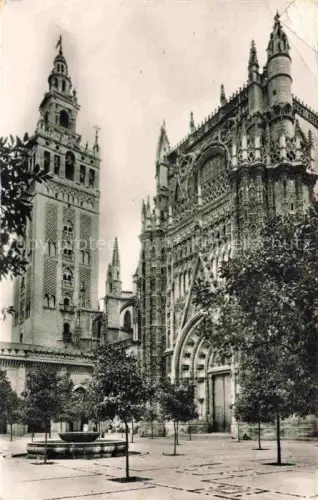 AK / Ansichtskarte SEVILLA Andalucia ES Patio de los Naranjos y Catedral