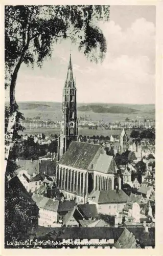 AK / Ansichtskarte LANDSHUT  Isar Stadtbild mit Martinskirche