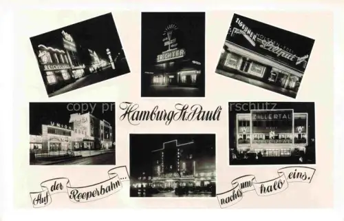 AK / Ansichtskarte St Pauli Hamburg Auf der Reeperbahn nachts um halb eins