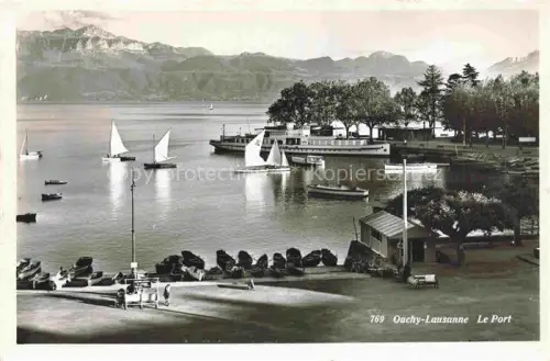 AK / Ansichtskarte Ouchy LAUSANNE VD Le Port Lac Léman Alpes