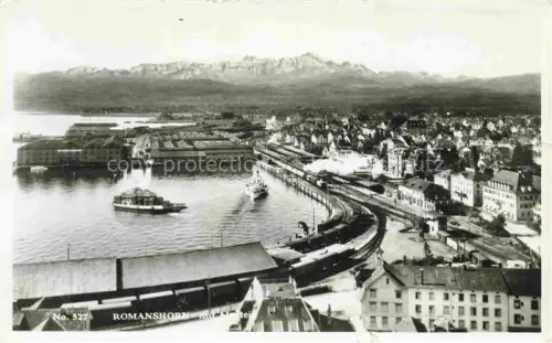 AK / Ansichtskarte ROMANSHORN Bodensee TG Fliegeraufnahme mit Alpstein