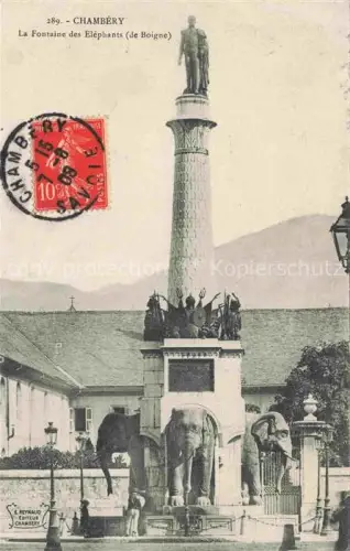 AK / Ansichtskarte CHAMBERY 73 Savoie La Fontaine des Elephants de Boigne