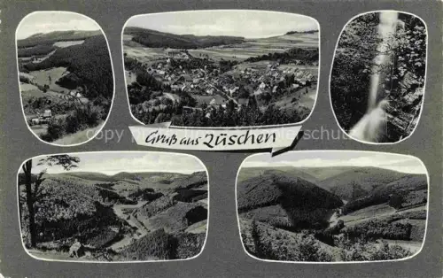 AK / Ansichtskarte Zueschen  Winterberg Sauerland NRW Panorama Wasserfall Teilansichten
