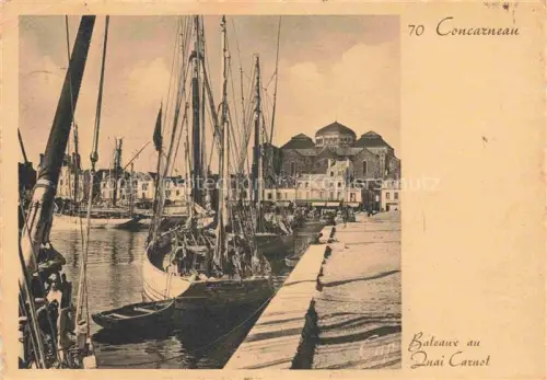 AK / Ansichtskarte CONCARNEAU Quimper 29 Finistere Bateau au Quai Carnot