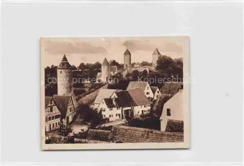 AK / Ansichtskarte DINKELSBueHL Turm und Mauerpartie beim Muckenbruennle