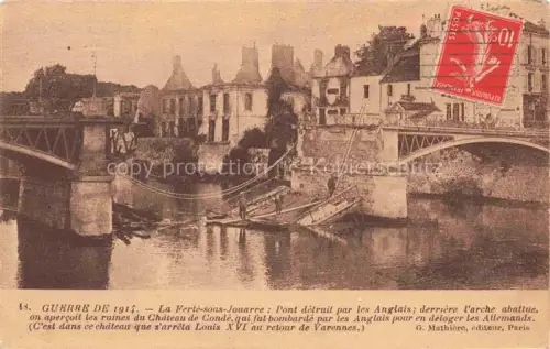 AK / Ansichtskarte La Ferte-sous-Jouarre Meaux 77 Seine-et-Marne Pont detruit par les Anglais